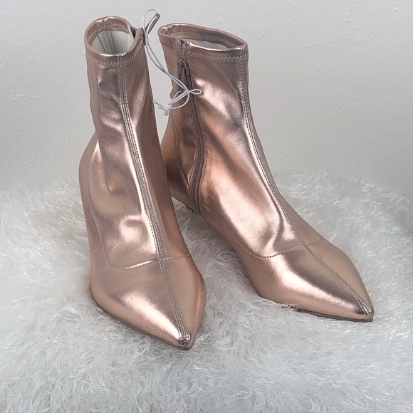 Free People Shoes - Free People Kitten Heel Boots Rose Gold